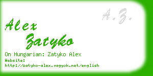 alex zatyko business card